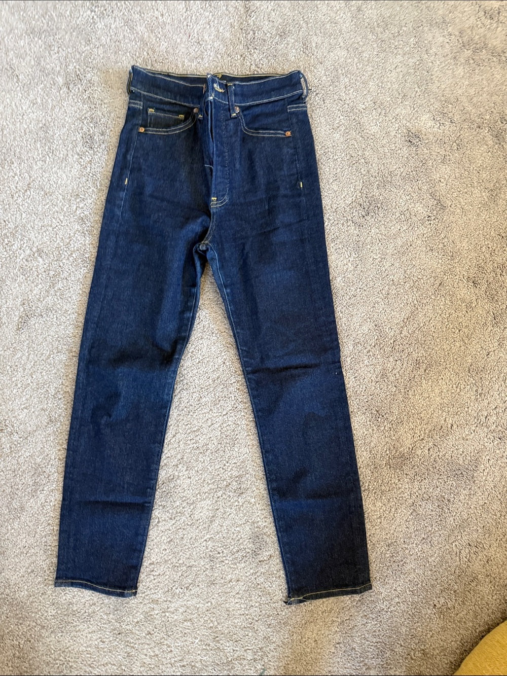 Express Men's Slim Straight Dark Blue Jeans